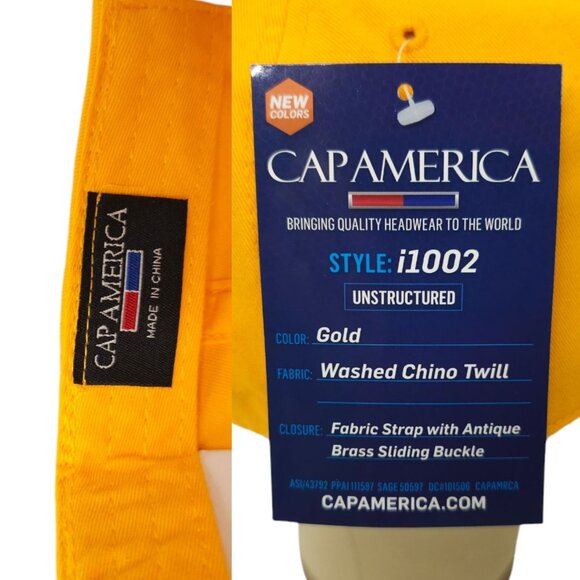 Young Living Essential Oils Tuck Strap Cap Washed Chino Twill Gold Baseball Hat - Picture 8 of 13